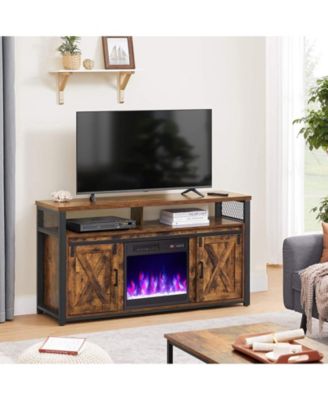 18" Electric Fireplace Insert Heater with Crystal, 3 Flame Colors 5 Brightness
