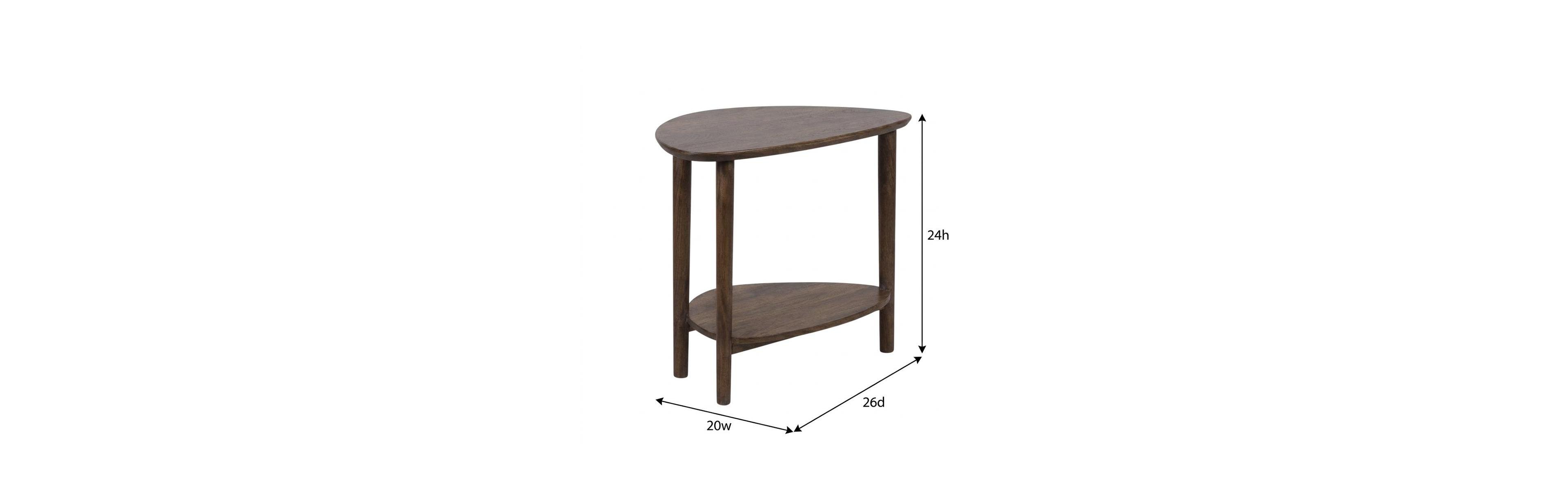 Starlight Canyon Home Solid Acacia Wood End Table with Lower Shelf and Rustic Farmhouse Style