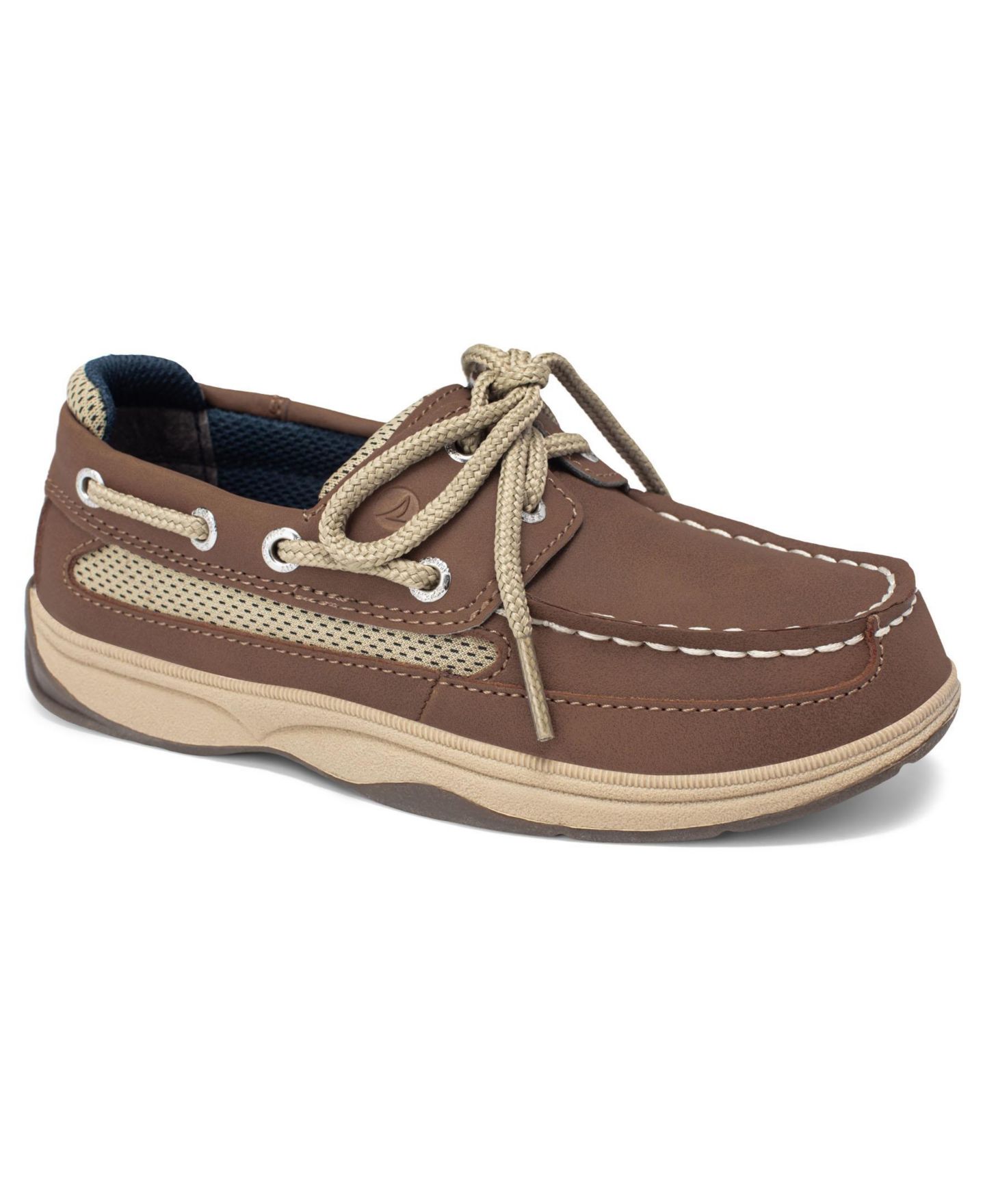 Туфли Sperry Lanyard Lace-Up Boat для мальчиков, цвет: Тёмный рыжевато-коричневый — фото 1