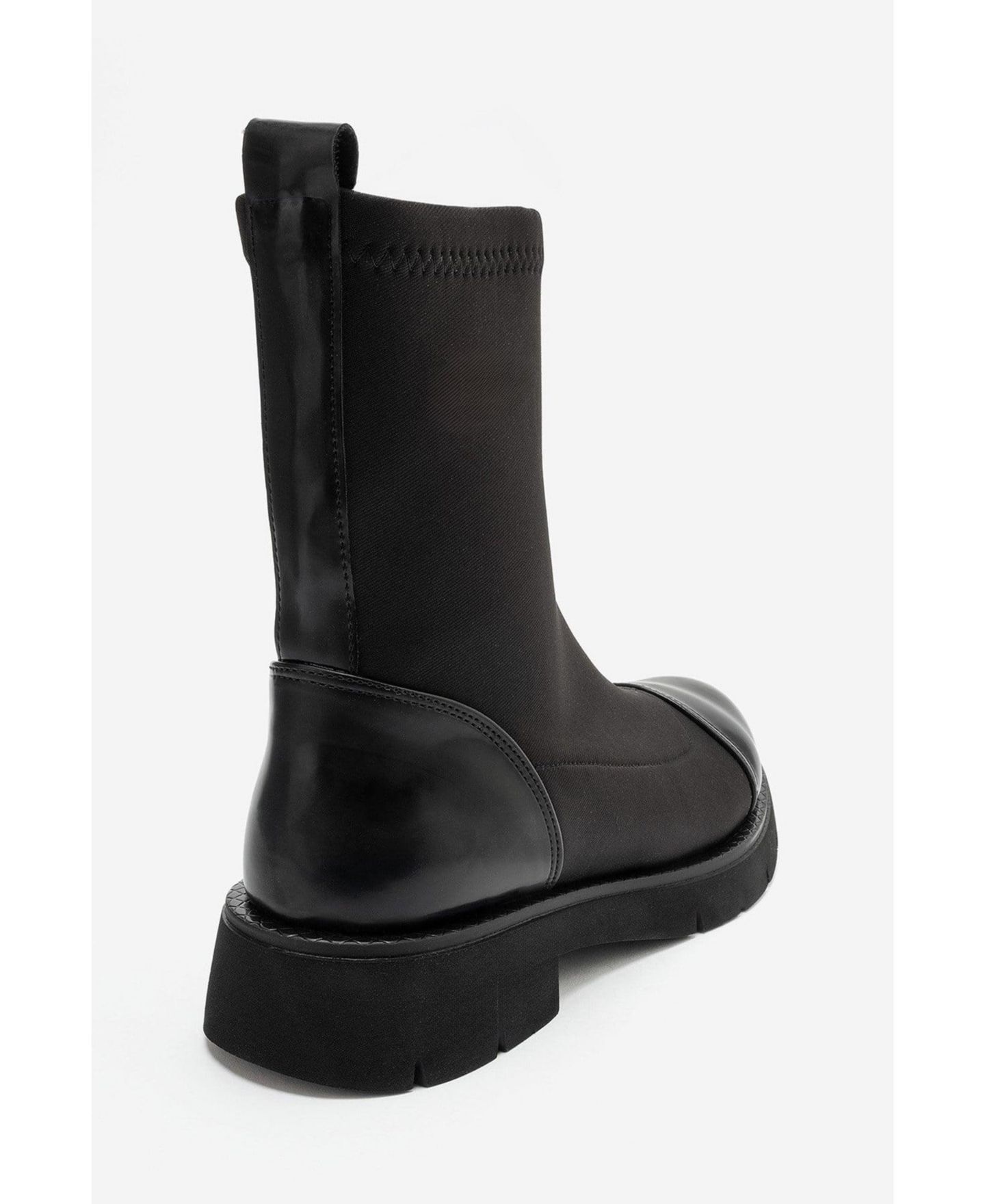 Женские ботинки-носки Prologue Shoes Talessia из скуба на устойчивом каблуке, цвет: Чёрный — фото 8