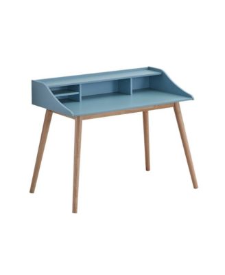 Roskilde Mid-Century Modern Wood Writing Desk with Hutch