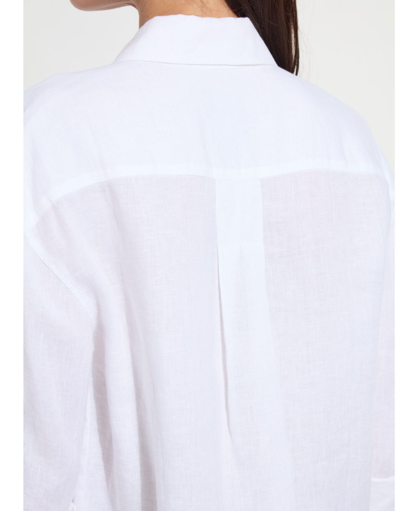Женская рубашка LYSSE Rose Roll-Tab Linen Utility, цвет: Белый — фото 4