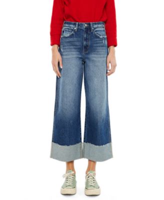 Women's Lynn High-Waisted Cropped Wide-Leg Jeans