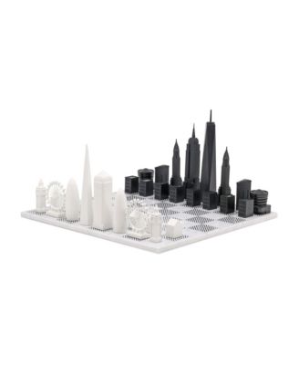 London vs New York Marble 32-Piece Chess Set, Ages 12+