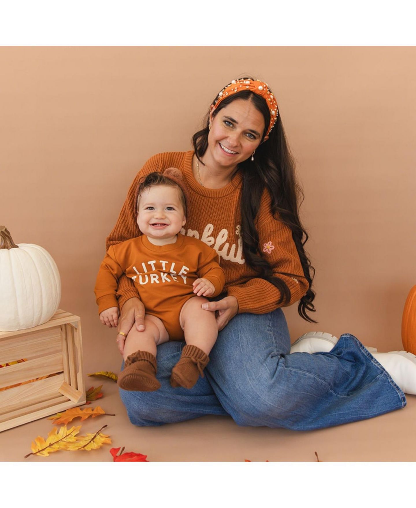 Комбинезон Sweet Wink Little Turkey Long-Sleeve Sensory-Friendly для мальчиков-малышей, цвет: Оранжевый — фото 7