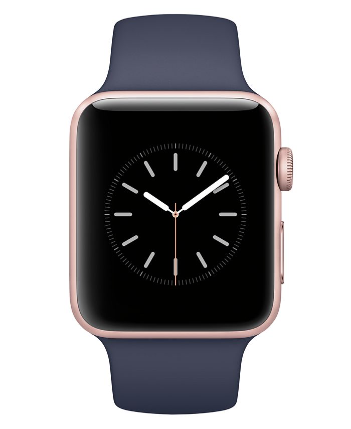 Apple watch series 2 42mm gold aluminum top case with midnight blue sport band