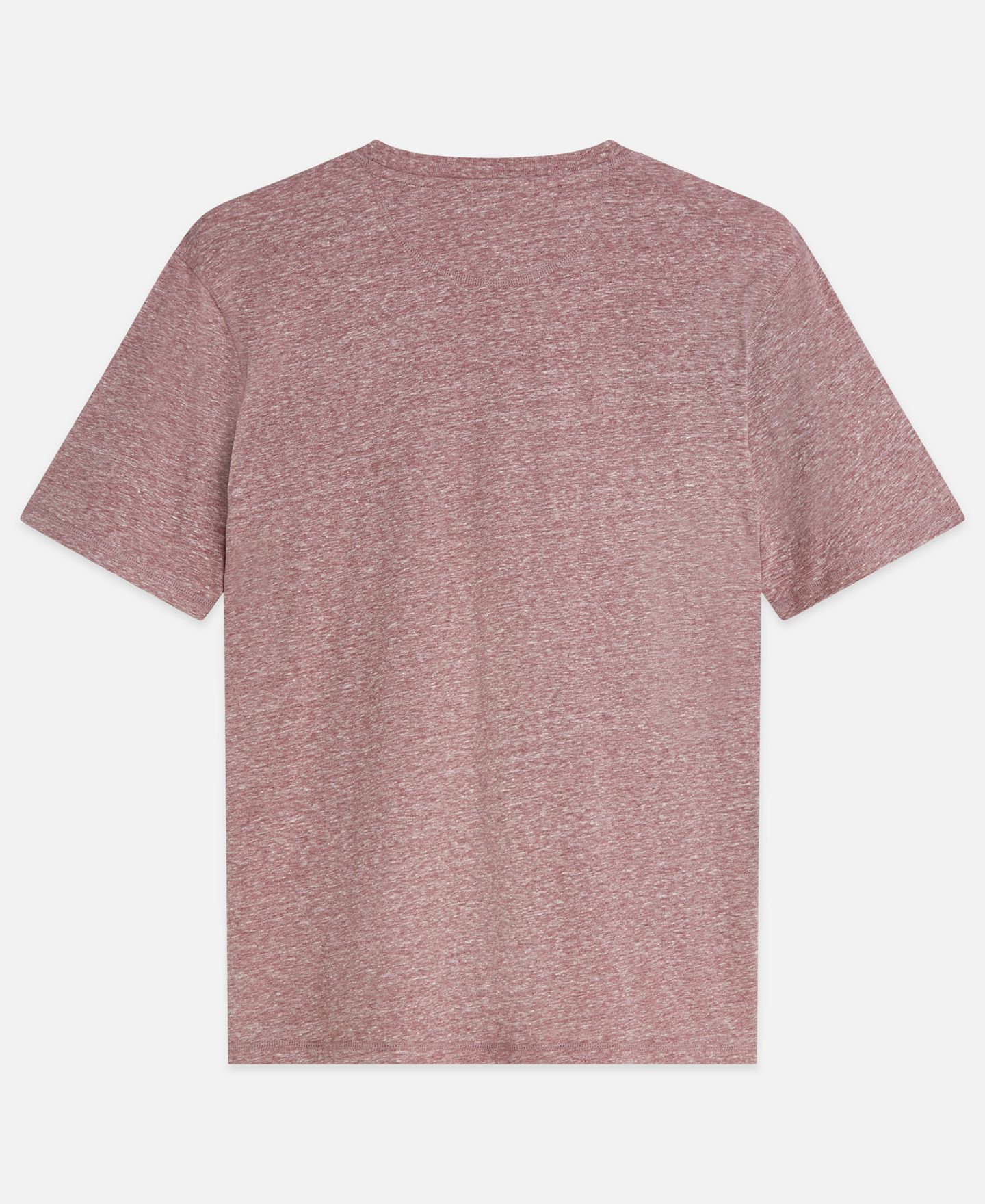 Мужская футболка SCOTCH & SODA Melange Regular-Fit Crewneck, цвет: Тёмно-бордовый меланжевый — фото 5