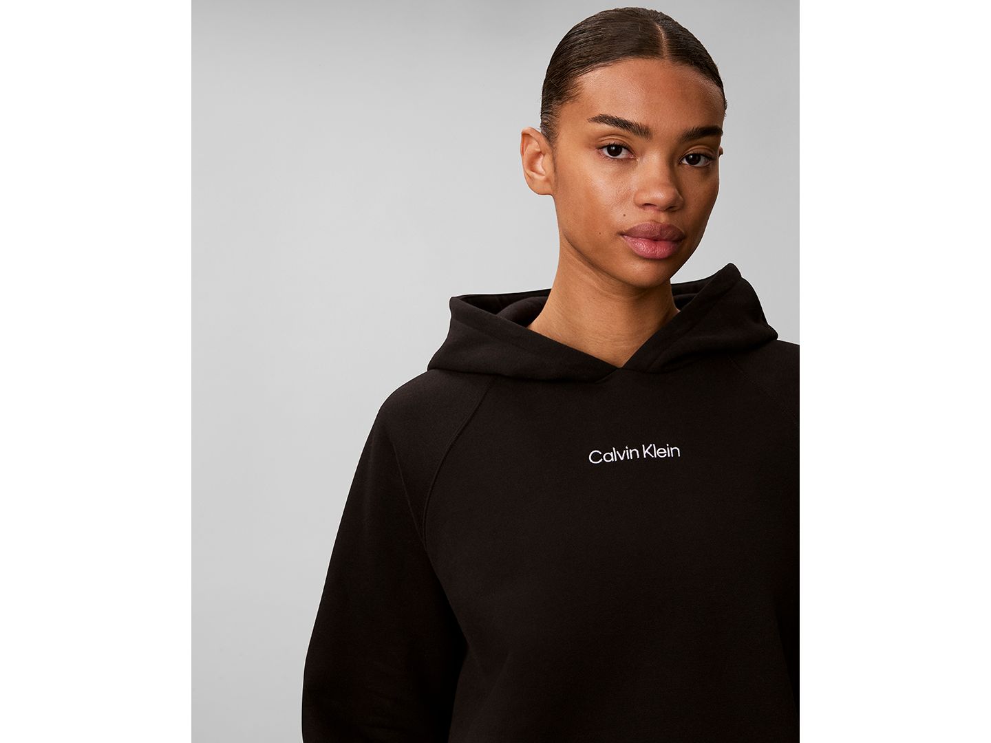 Женское худи Calvin Klein Performance French Terry Fleece, цвет: Чёрный — фото 4