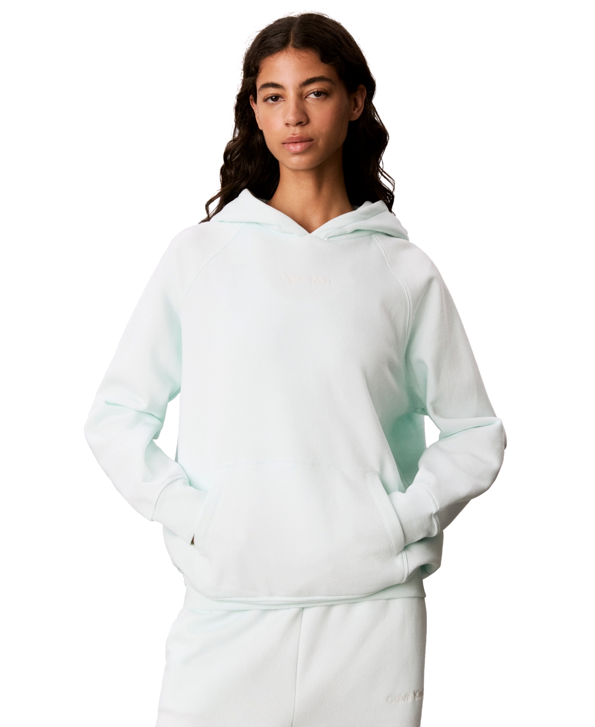 Calvin Klein Performance Women's French Terry Fleece Hoodie - Blue Glass