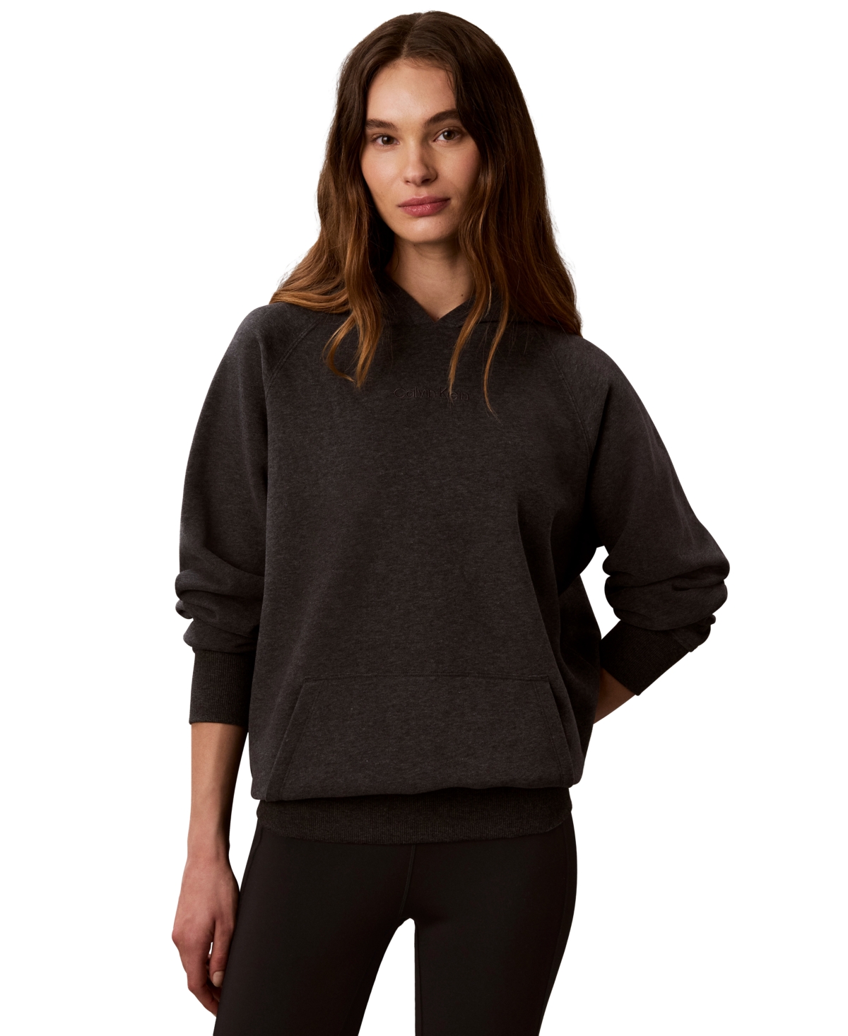 Calvin Klein Performance Women's French Terry Fleece Hoodie - Charcoal Heather