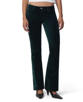 Women's Naomi Velvet Low-Rise Bootcut Pants