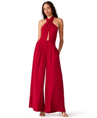 Women's Aiyana Halter Wide-Leg Sleeveless Jumpsuit