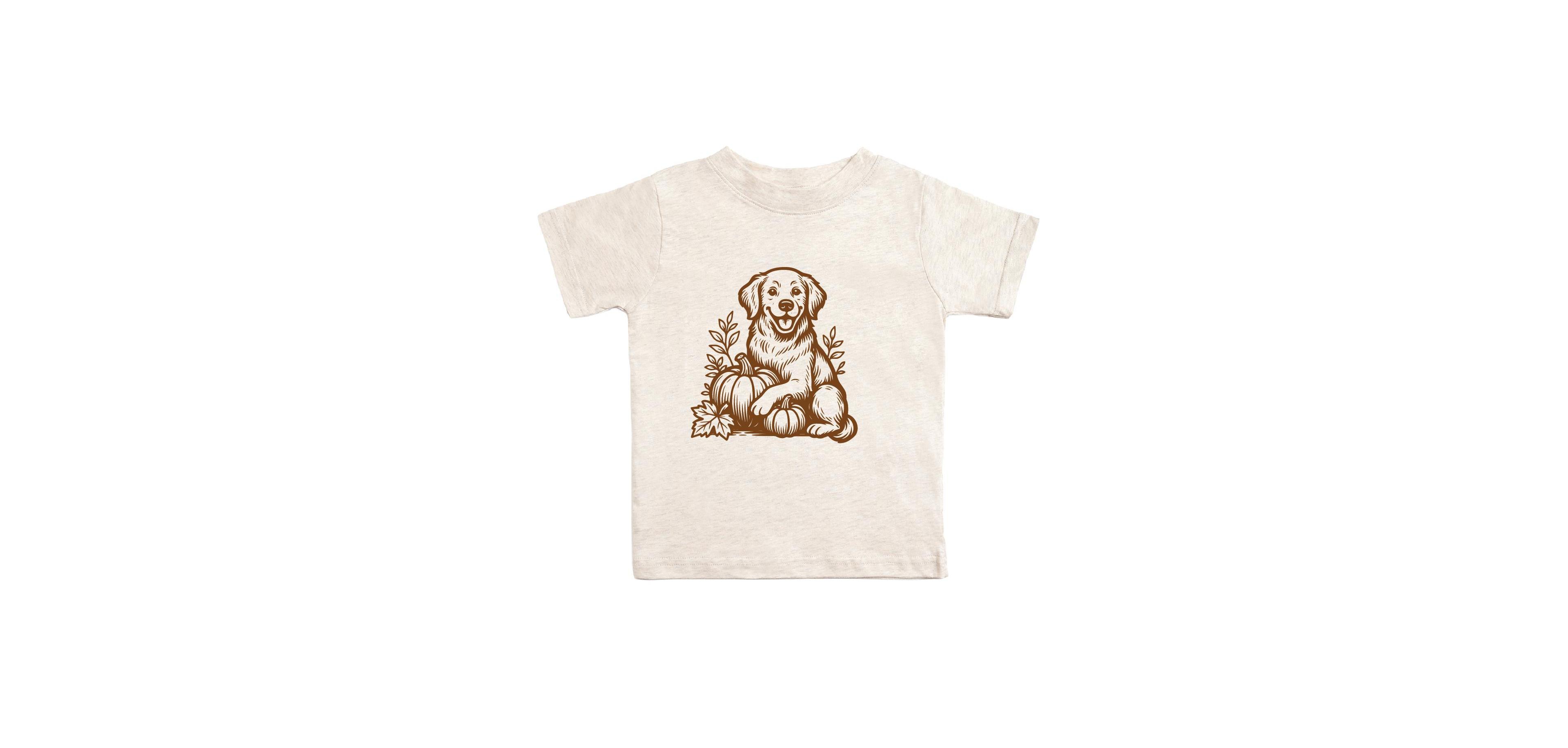 Sweet Wink Toddler Boys' 2T-5T Golden Retriever Harvest Graphic T-Shirt