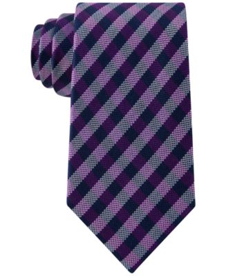 Club Room Men's Gingham Tie, Created for Macy's - Ties & Pocket Squares ...