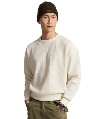 Men's Waffle-Knit Relaxed-Fit Sweatshirt