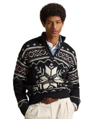 Men's Fair Isle Quarter-Zip Sweater