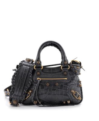 Small Le Cagole Giant Studs Tote Embossed Leather