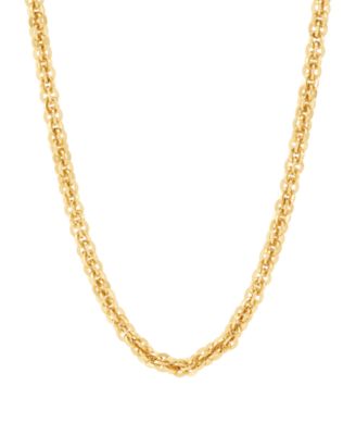 Link Chain Necklace in 18K Yellow Gold Plated Sterling Silver