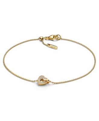 Talisman Heart Pav&eacute; Lab-Grown Diamond Bracelet (1/20 ct. t.w.) in 14k Gold