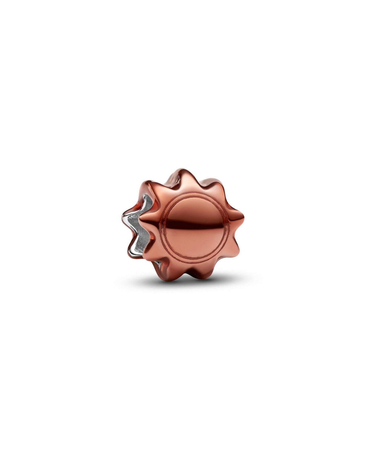 Pandora Sterling Silver Mini Engraved Sun Charm - Orange