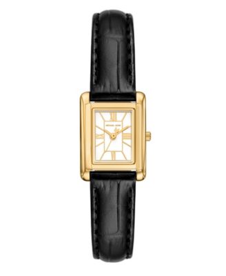MICHAEL Women's Quartz Rectangular Essex Leather Watch 27mm