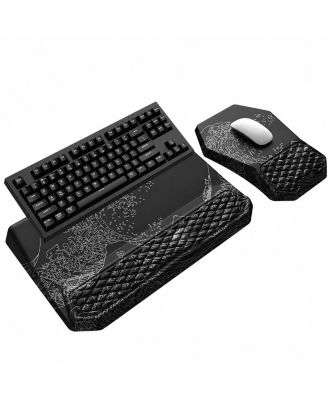 3 in 1 Ergonomic Office Accessory Set Keyboard Stand Wrist Rest Massage Mouse Pad