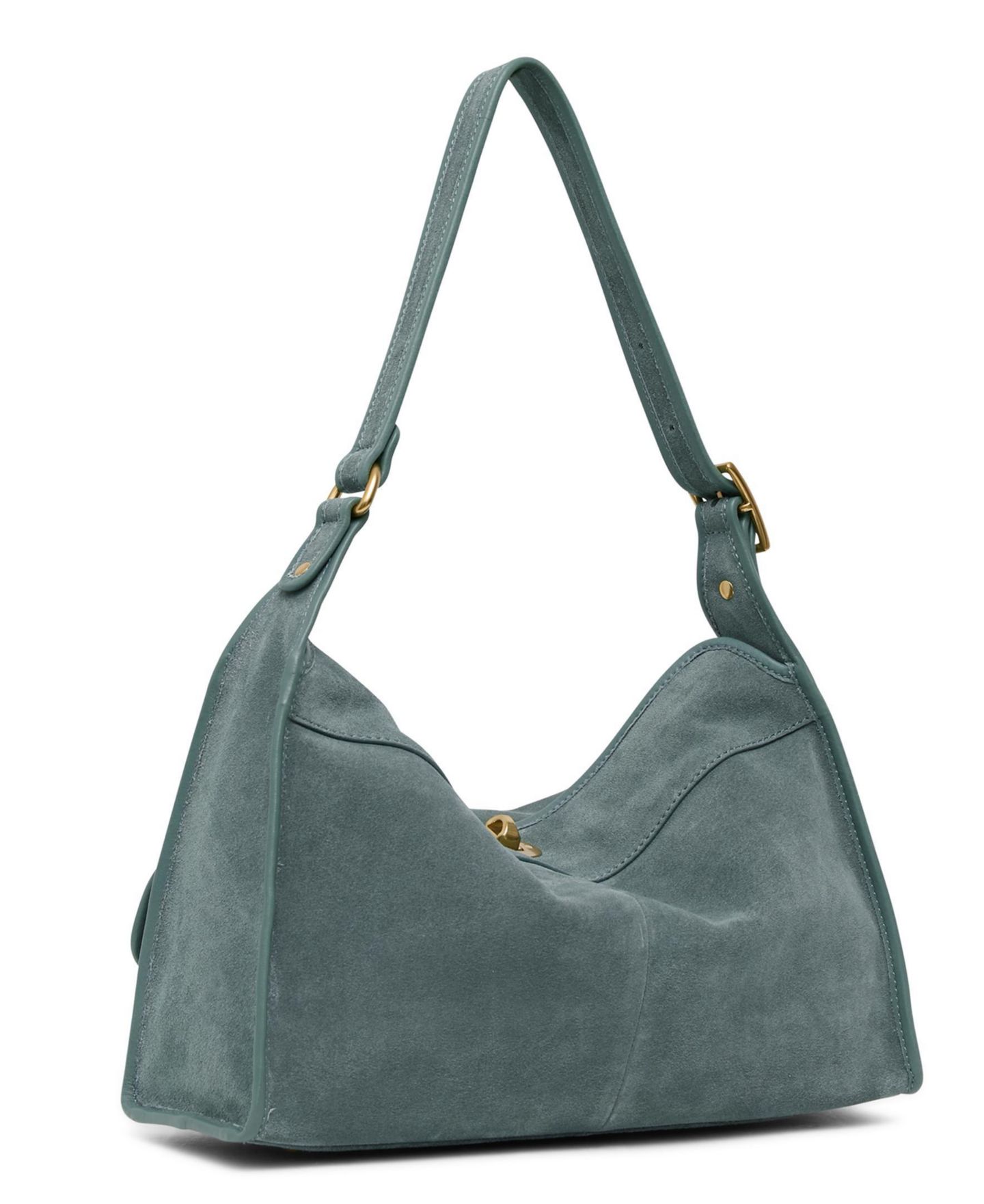 Женская сумка American Leather Co. Grayson Cargo Turn-Lock Genuine Leather Shoulder, цвет: Замшевый — фото 2