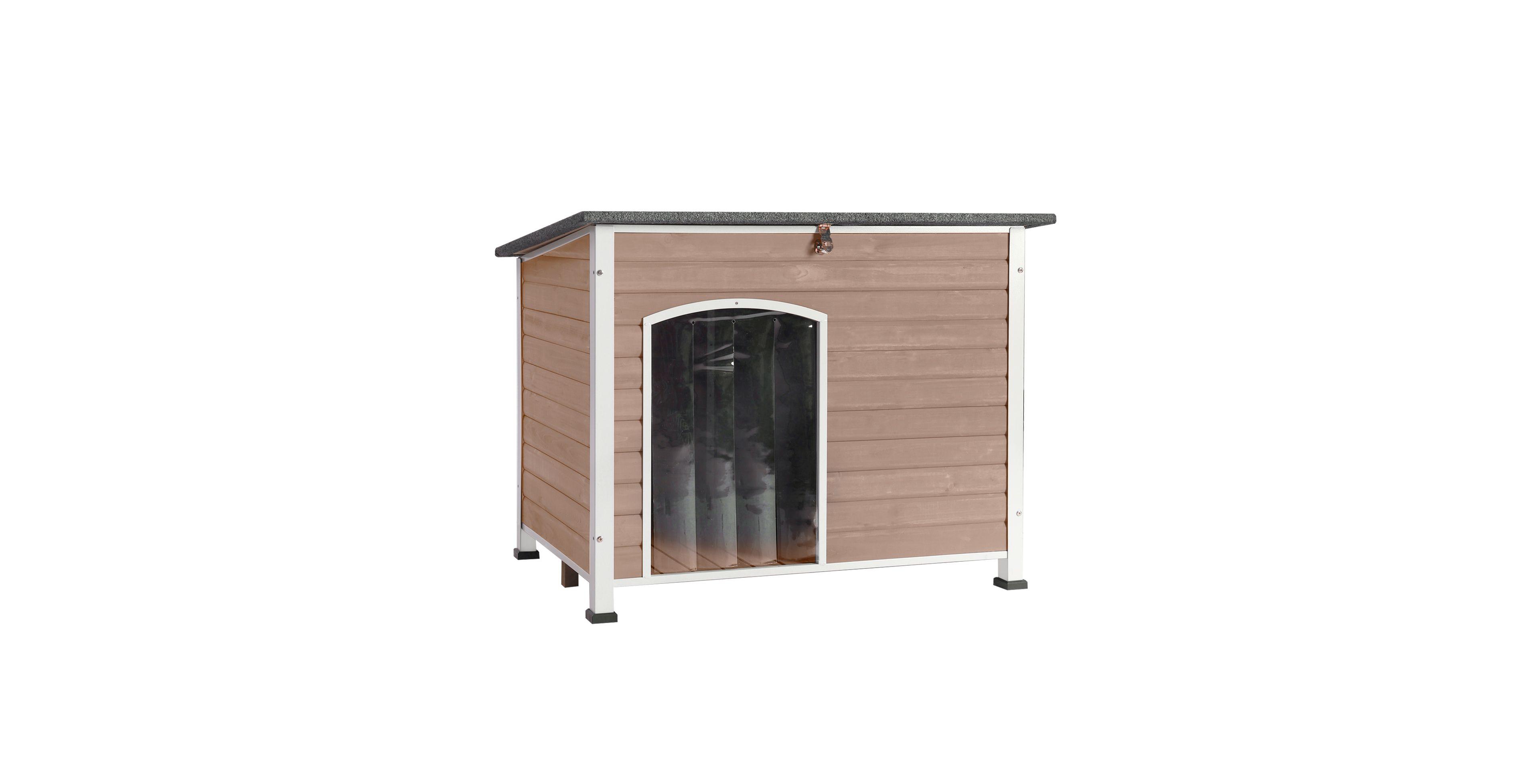 aivituvin Large Wooden Dog Crates with Heavy Duty Iron Frame