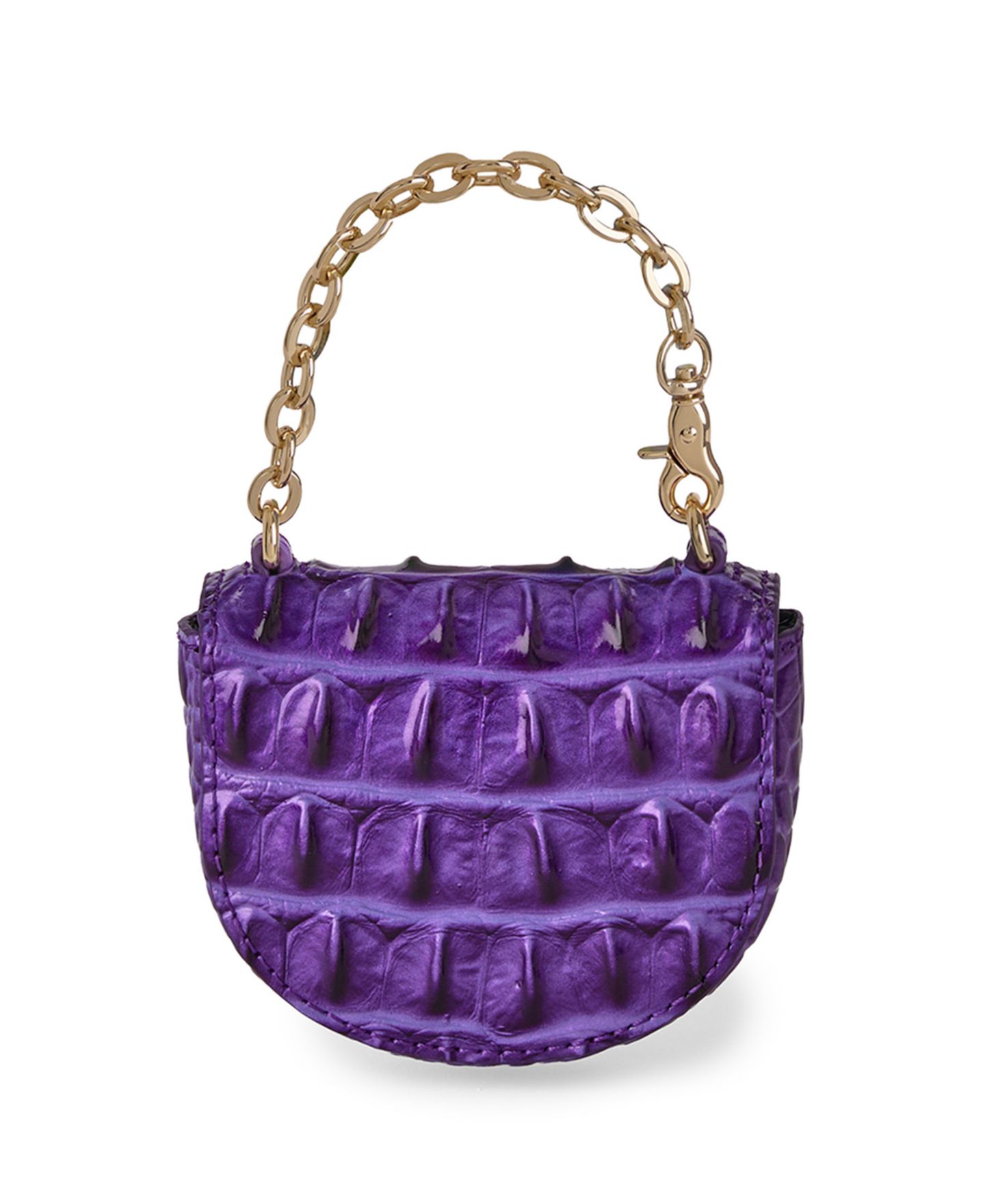 Женские кошельки Brahmin Melbourne Leather Chain Strap with Key Clip Pouch, цвет: Фиолетовый — фото 2