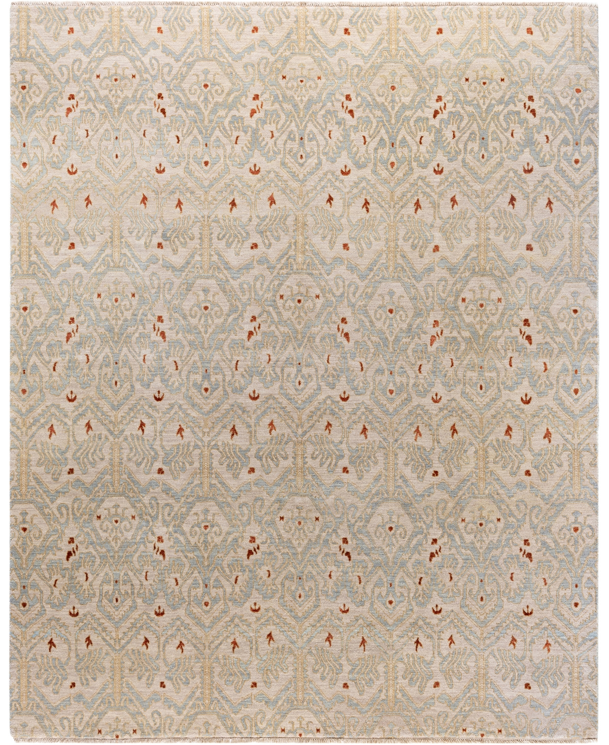 Adorn Handwoven Rugs Ikat M6301 8'1" x 10'1" Area Rug - Gray