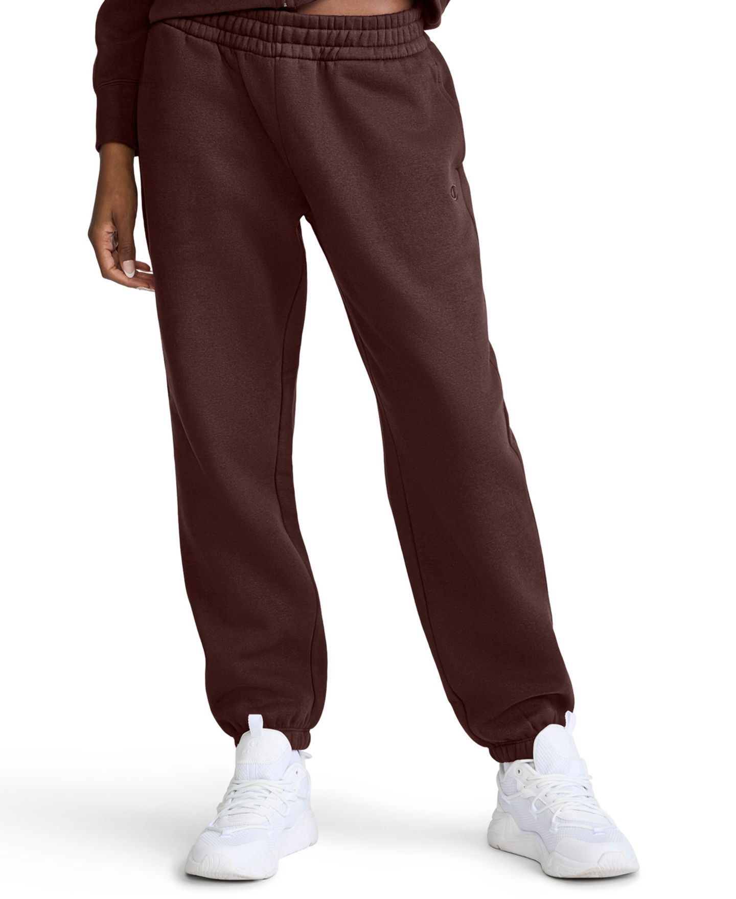 Женские брюки Champion Small C Powerblend Boyfriend Sweatpants, цвет: Шоколадный — фото 1