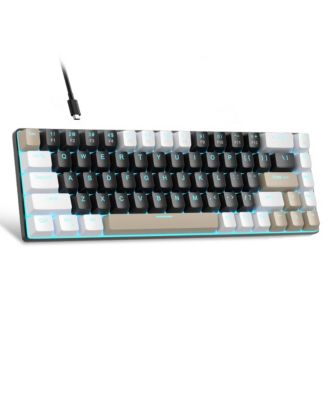  Compact Mechanical Gaming Keyboard 68 Keys Mini Wired LED Backlit for Office PC