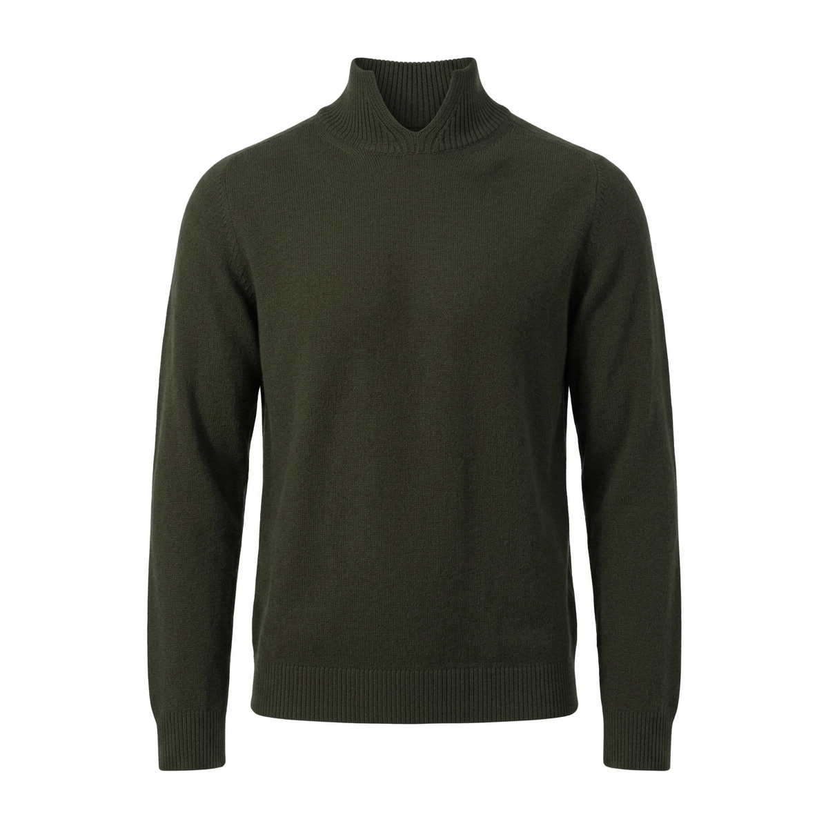 Garnet Men's Wool V-Neck Sweater - Forest