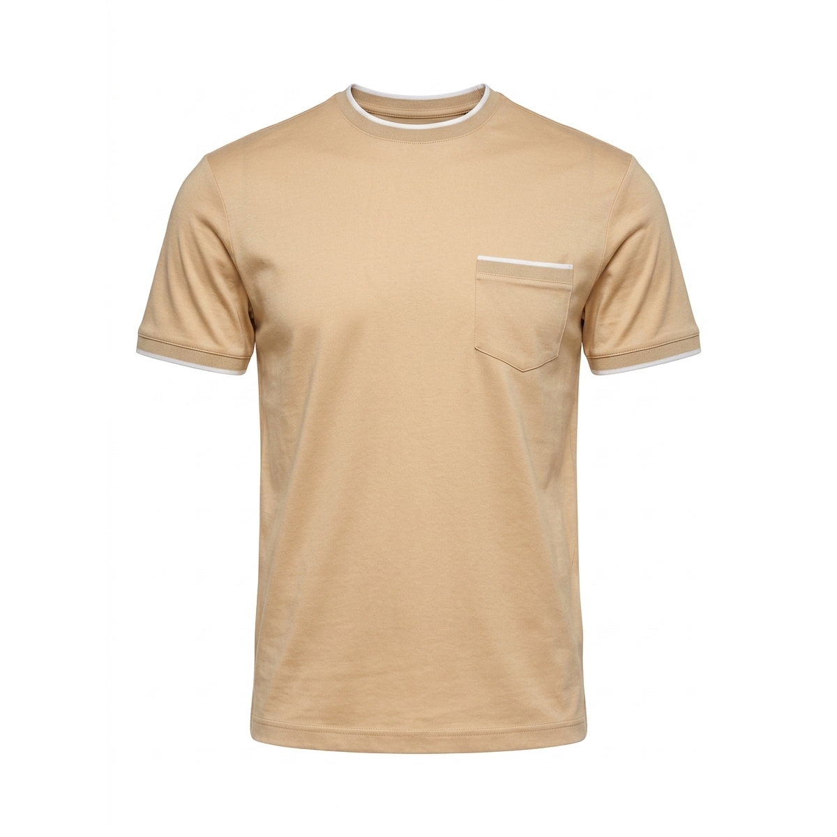 Garnet Men's Classic-Fit Crewneck Cotton Pocket T-Shirt