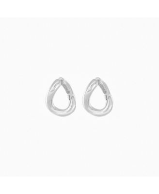 Chase Twisted Oval Link Earrings 14k Gold Plated Everyday Style