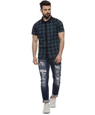 Men's Men Checks HalfSleeve Sleeve Casual Shirts