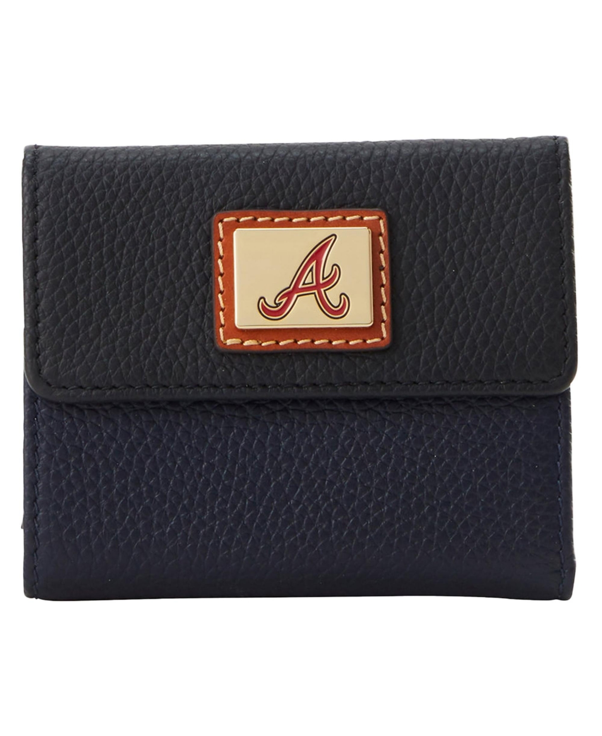 Dooney & Bourke Atlanta Braves Flap Credit Card Wallet - Navy
