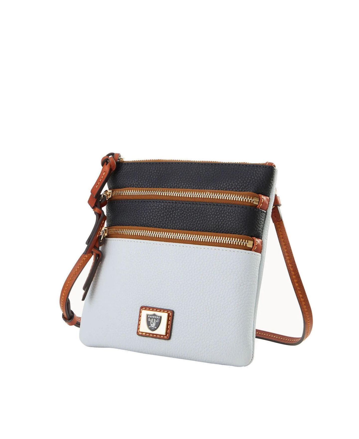 Женская сумка Dooney & Bourke Las Vegas Raiders Team Logo Halftime Triple Zip Crossbody — фото 2