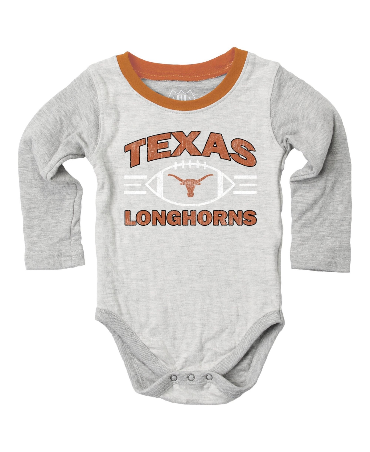 Wes & Willy Baby Boys' and Girls' Texas Longhorns Jie Long-Sleeve Distressed-Graphics Bodysuit Sweatpants, 2-Piece Set