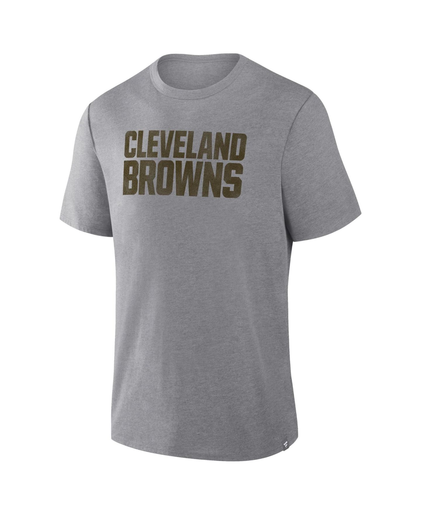 Мужская футболка Fanatics Heather Gray Cleveland Browns Pass Rush Tri-Blend — фото 2