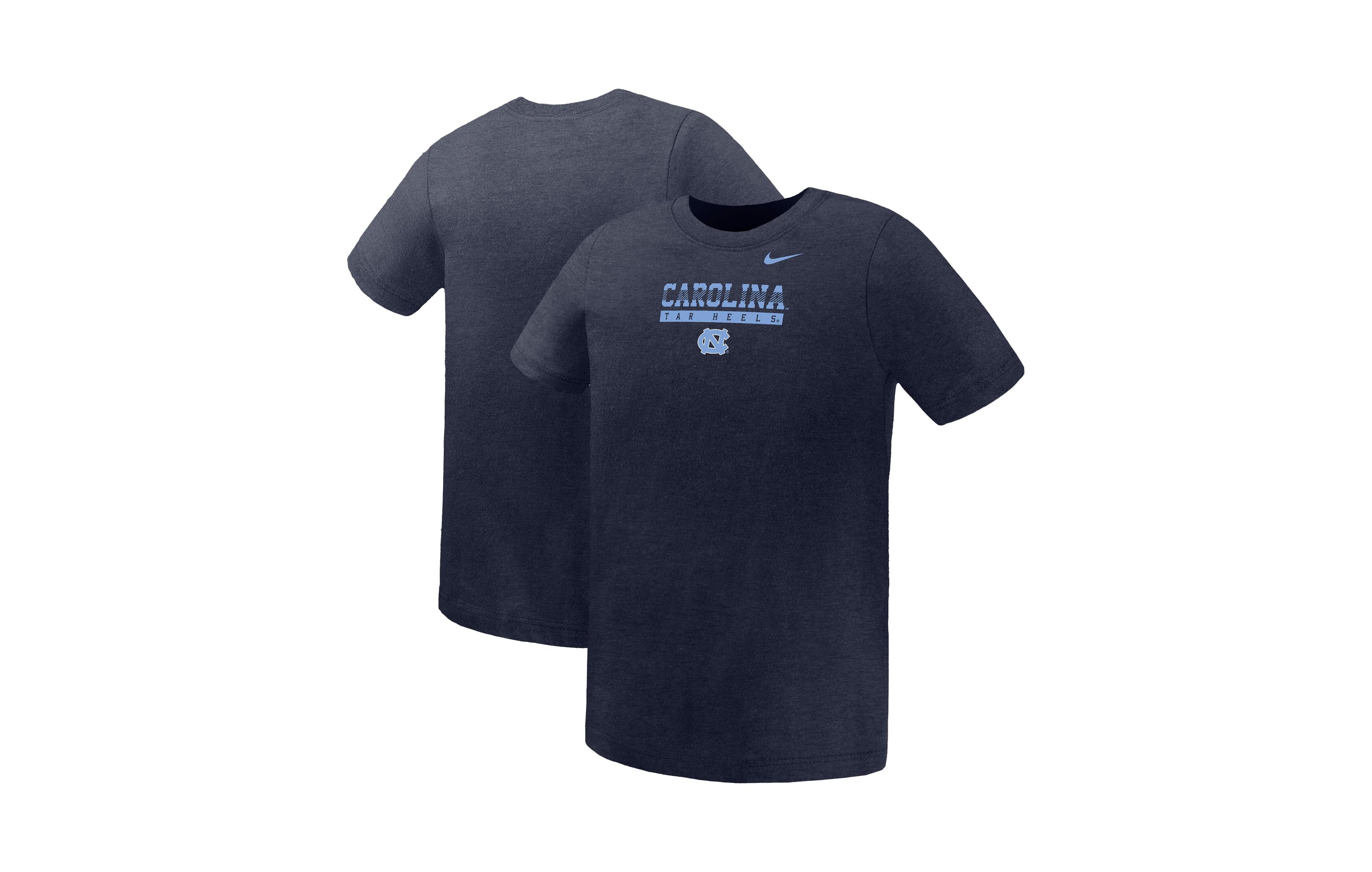 Nike Boys' 4-20 Name Bar Legend North Carolina Tar Heels Screen Print Graphics Crewneck T-Shirt