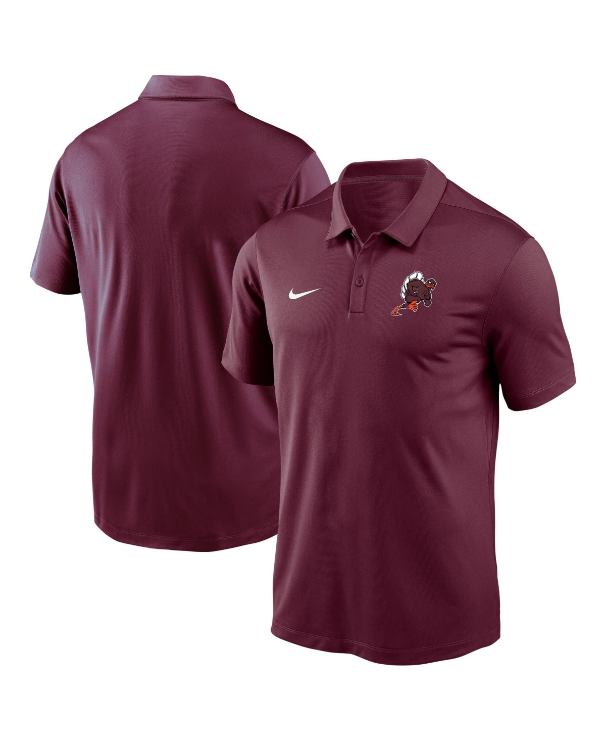 Nike Men's Virginia Tech Hokies Rushing Hokie Polo Shirt - Maroon