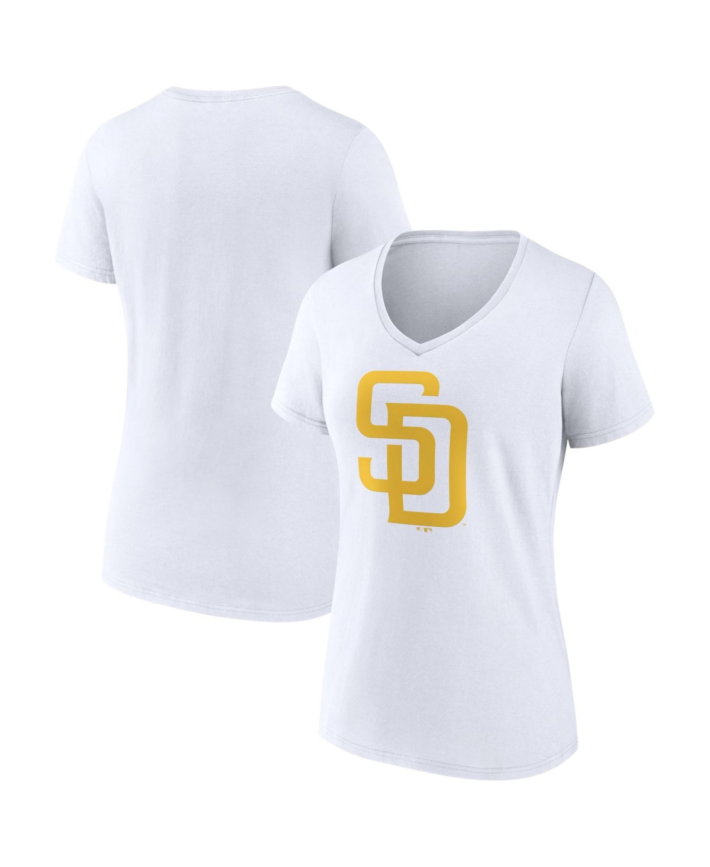 Женская футболка Logo Athletic White San Diego Padres Official V-Neck — фото 1