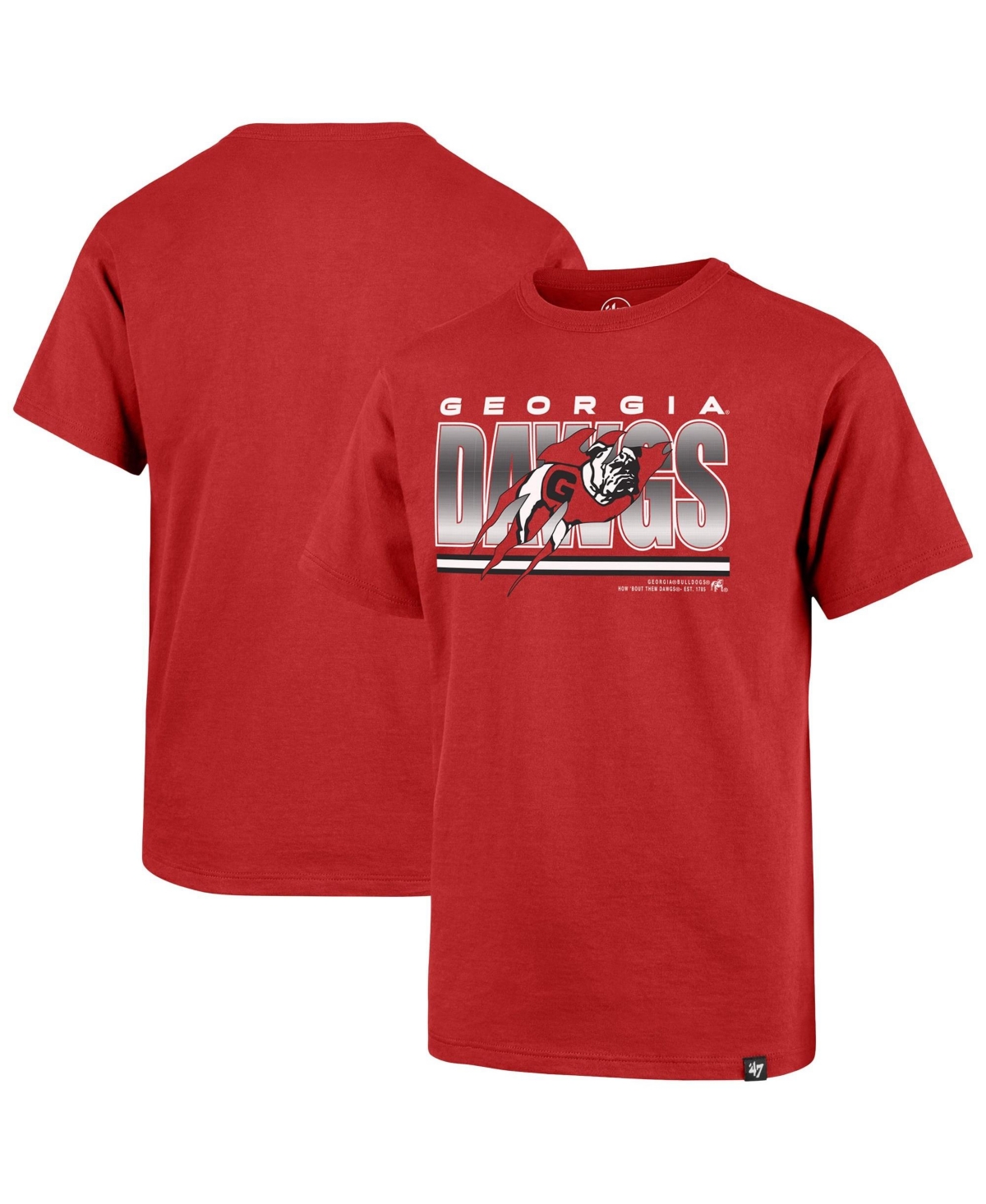 '47 Brand Boys' and Girls' Georgia Bulldogs Thunder Rip Short-Sleeve Crewneck Screen-Print T-Shirt