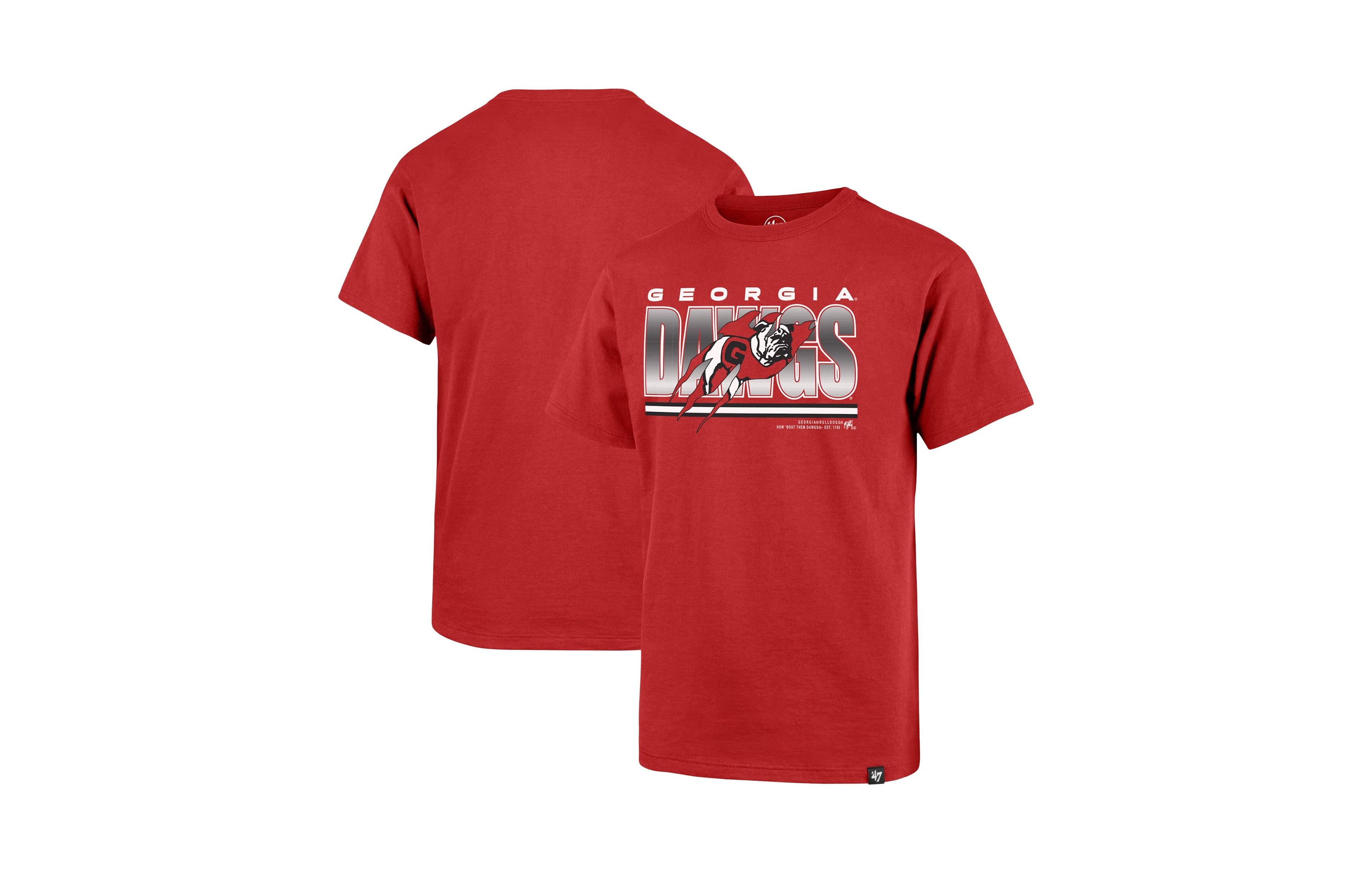 '47 Brand Boys' and Girls' Georgia Bulldogs Thunder Rip Short-Sleeve Crewneck Screen-Print T-Shirt