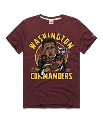 Men's and Women's Sonny Styles Burgundy Washington Commanders Caricature Player Graphic Tri-Blend T-Shirt