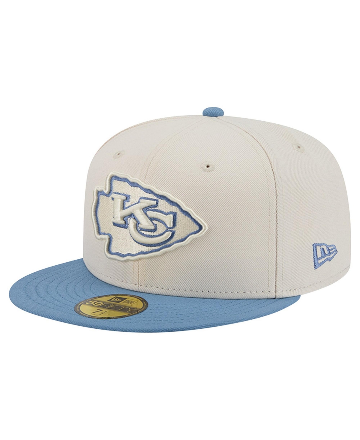 Men's New Era Cream/Blue Kansas City Chiefs Color Pack 59FIFTY Fitted Hat