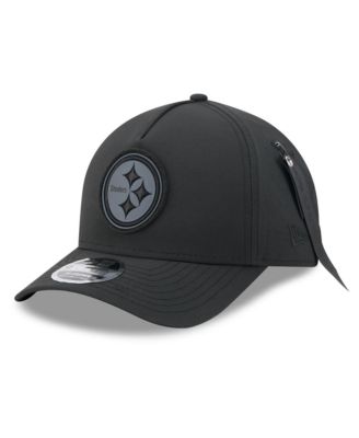 Men's Black Pittsburgh Steelers A-Frame 9FORTY Adjustable Hat