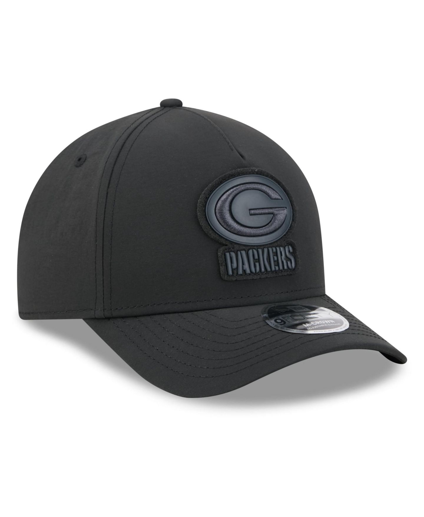 Мужская кепка New Era X Alpha Industries Black Green Bay Packers A-Frame 9FORTY Adjustable Hat — фото 3