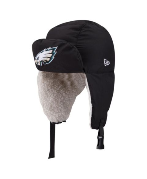 Мужские головные уборы New Era X Alpha Industries Black Philadelphia Eagles Puffer Quilted Trapper Hat